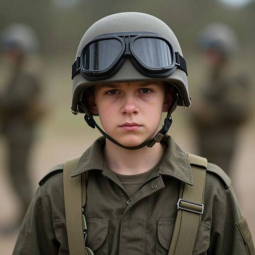 Realistic Wounded Soldier Portrait