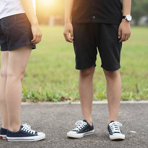 Sunlit Wristwatch and Sneakers in Nature