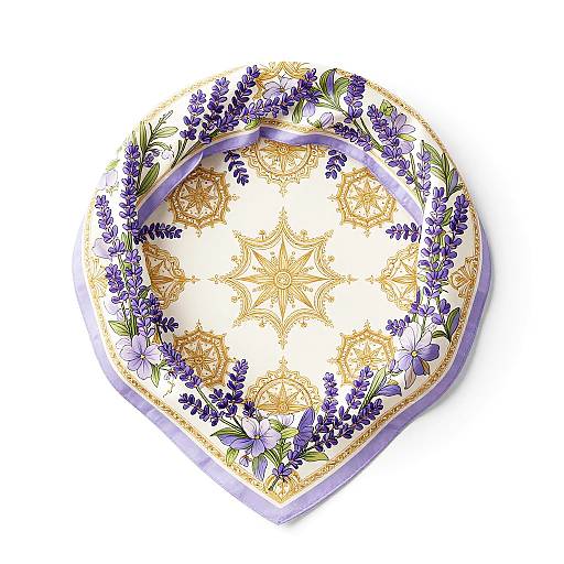 Elegant 2D Floral Scarf Pattern