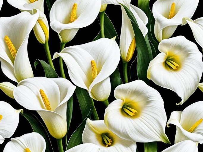 Elegant Calla Lily Bouquet Wallpaper Design