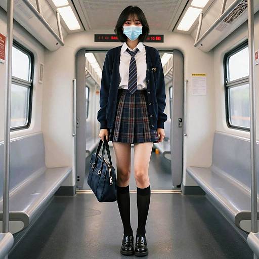Stunning Girl in School Uniform Portrait