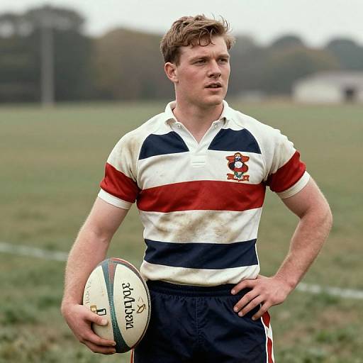 Vintage Rugby League Player Portrait
