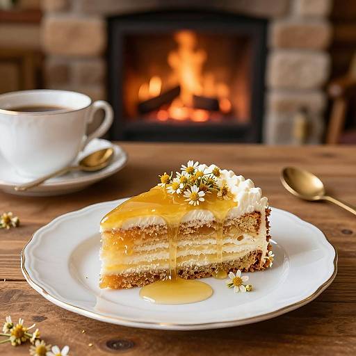 Rustic Honey Cake with Chamomile