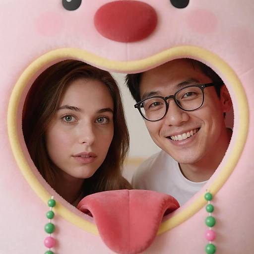 Heart-Shaped Plush Toy Peek-a-Boo