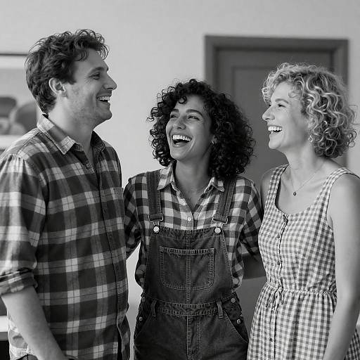 Joyful Moments in Black and White