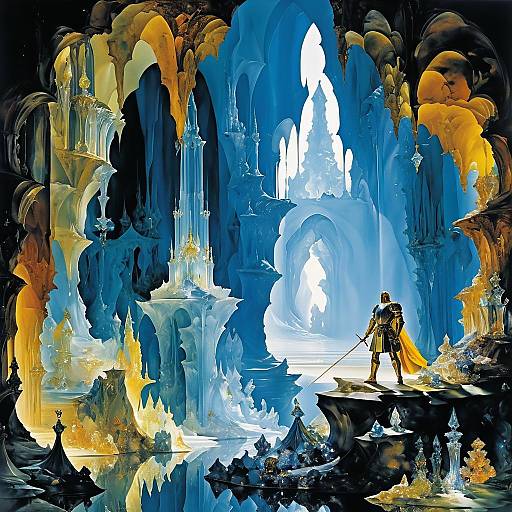Knight in a Crystal Cave