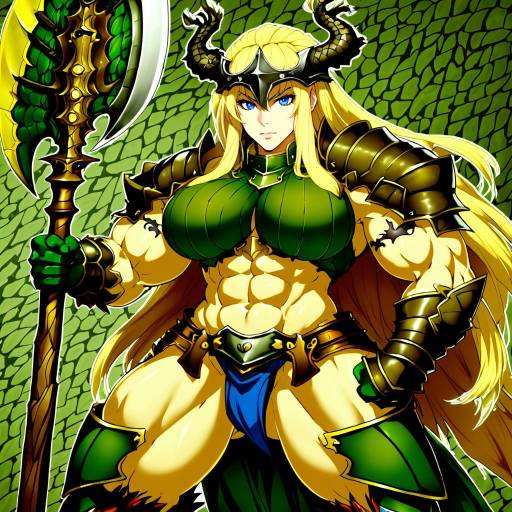 Illustration of Amazon (dragon's crown), dragon's crown in the style of Osananajimi neko