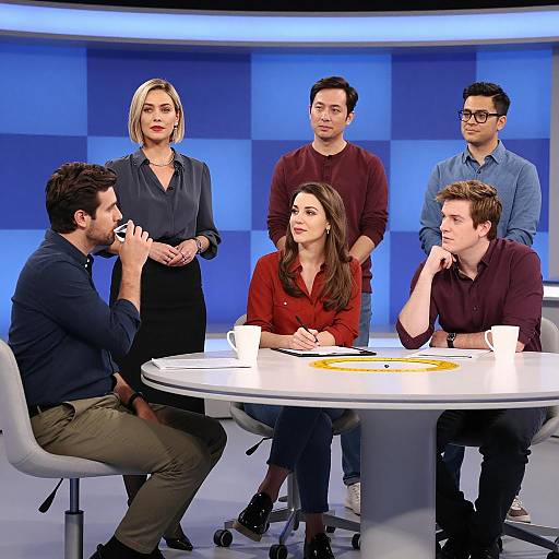 Five People in a Modern Studio Setting