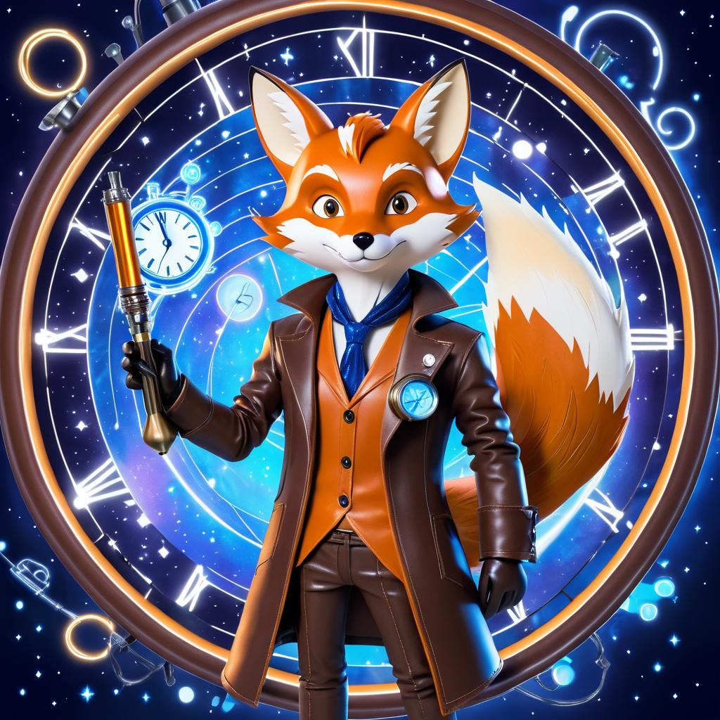 Whimsical Fox Inspired by Doctor Who