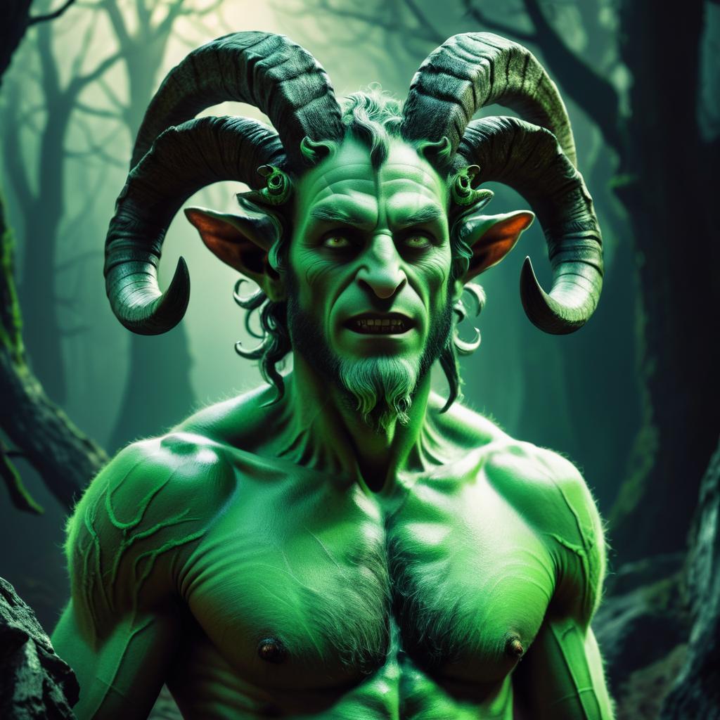 Grotesque Satyr in Dark Fantasy Art