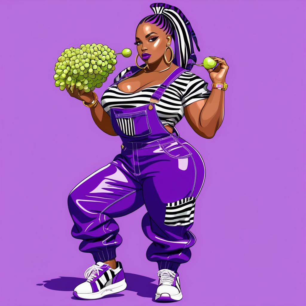 Bold Zebra Hip-Hop Character Illustration