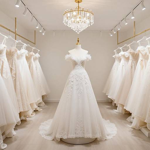 Elegant Wedding Dress Room Interior