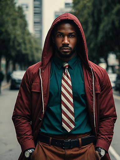 South Money Heist Hooded Male Portrait