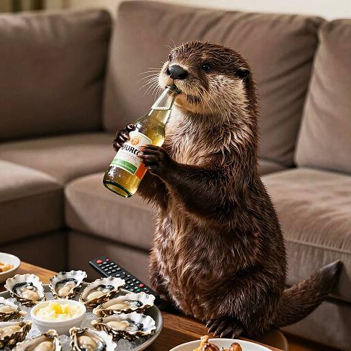 Cozy Otter With Cider and Seafood