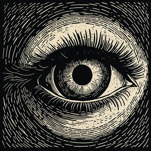 Expressionist Woodcut Eye Print