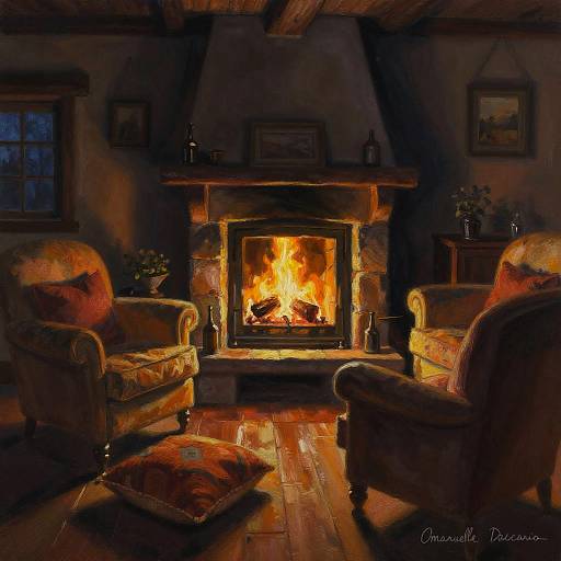 Cozy Rustic Cabin Charcoal Interior