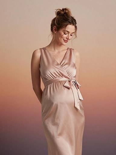 Sunset Silk Maternity Couture Portrait