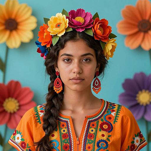 Vibrant Portrait of a Young Woman