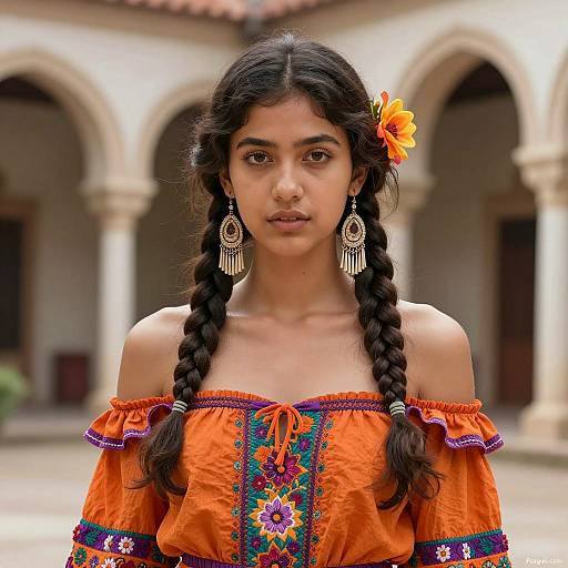 Vibrant Portrait of a Young Woman