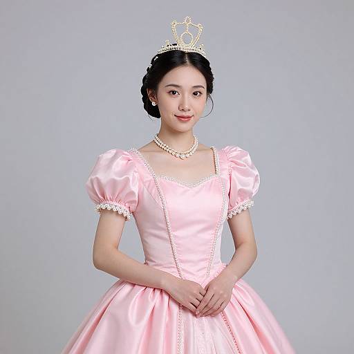 Elegant Pink Queen Costume