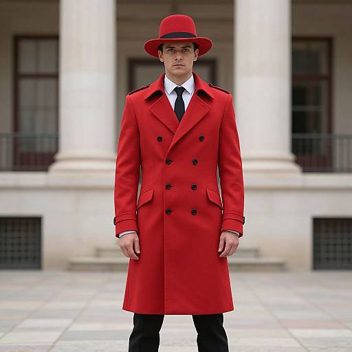 Man in Red Coat Costume