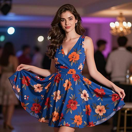 Vibrant Club-Themed Fashion Portrait