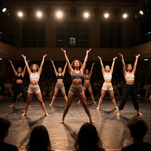 Dimly Lit Dynamic Dance Performance