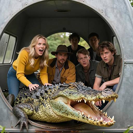 Adventure Inside a Crocodile Vehicle