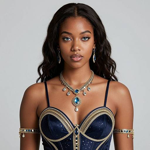 Realistic Fashion Jewelry Portrait