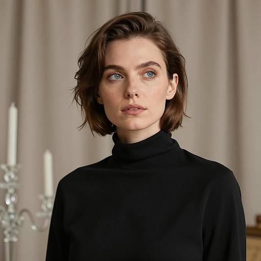 Elegant Portrait of a Woman in Black