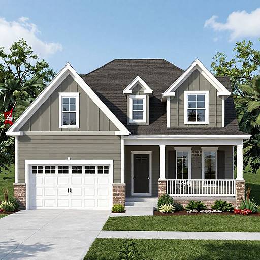 Country-Style 3-Bedroom House Plan