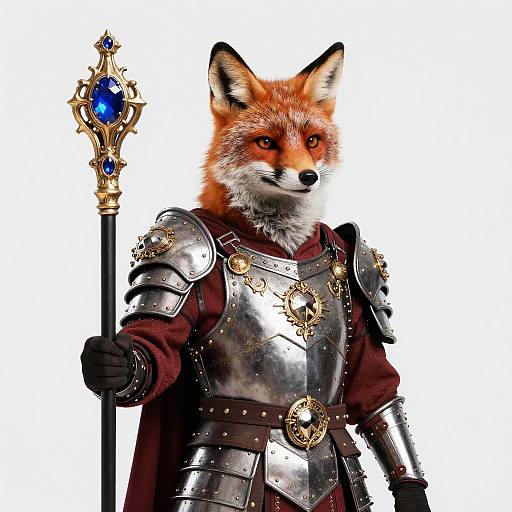 Regal Fox King in Plate Armor