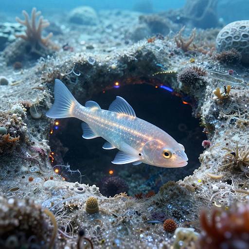 Glowing Alien Fish Explore Europa's Ocean