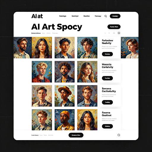 AI Art Site with Dynamic Grid