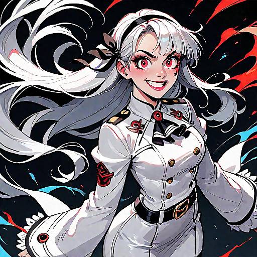 Anime Character with Elegant Uniform Style