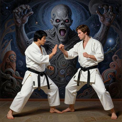Cosmic Karate Lesson Digital Art
