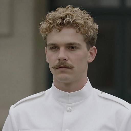 Young Man in Military Uniform Portrait