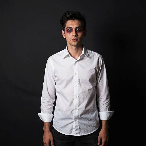 Unusual Man Posing on Halloween