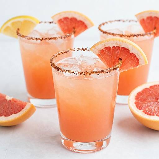 Pink Grapefruit Chili Salt Margaritas