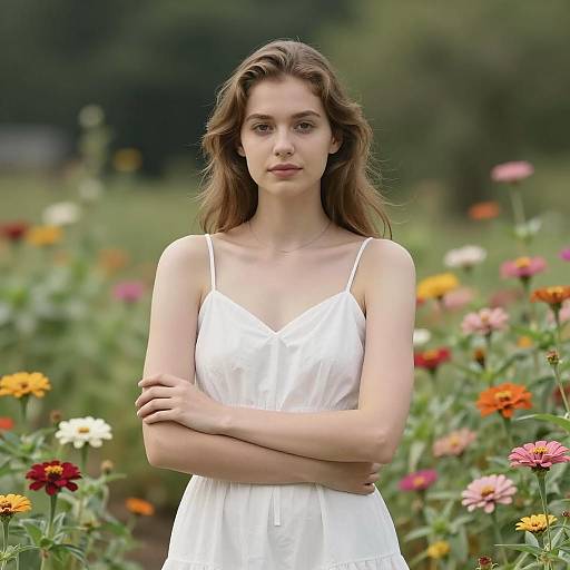 Summer Serenity in a Flower Garden