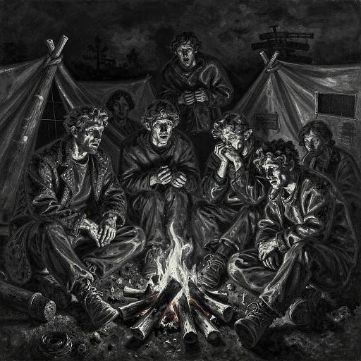 Käthe Kollwitz Style Refugee Scene