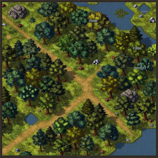 Vibrant Forest Battlemap for DnD 5e