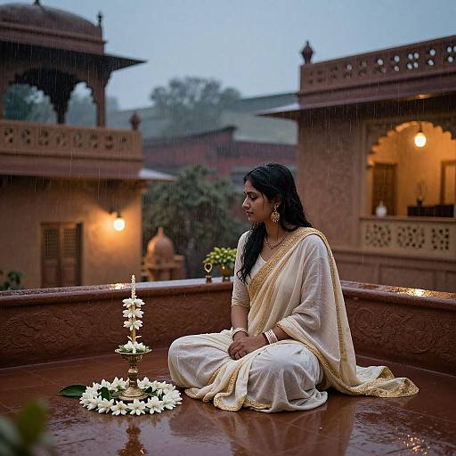 Peaceful Monsoon Evening in Rajasthan
