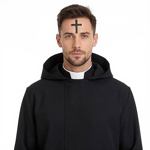 Man in Vicar Fancy Dress Costume