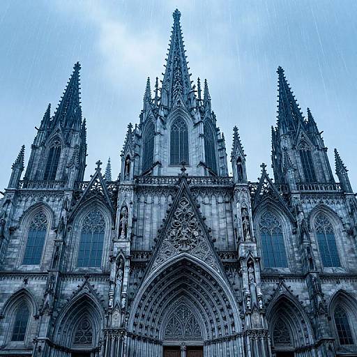 Gothic Cathedral in Rainwater Effect