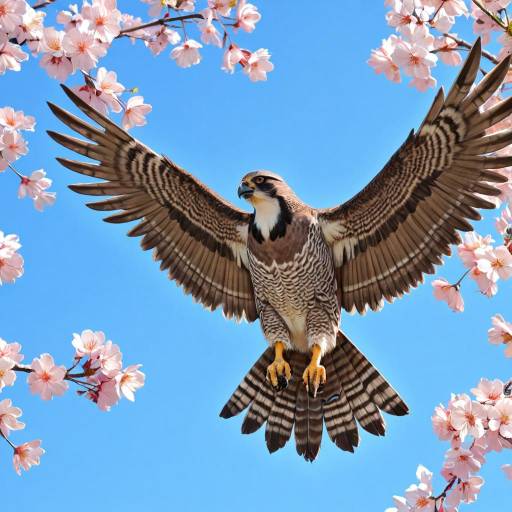 Majestic Falcon in Nature's Embrace Majestic Falcon in Nature's Embrace