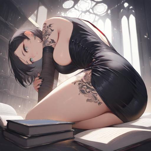 Gothic Girl in Monogatari Style