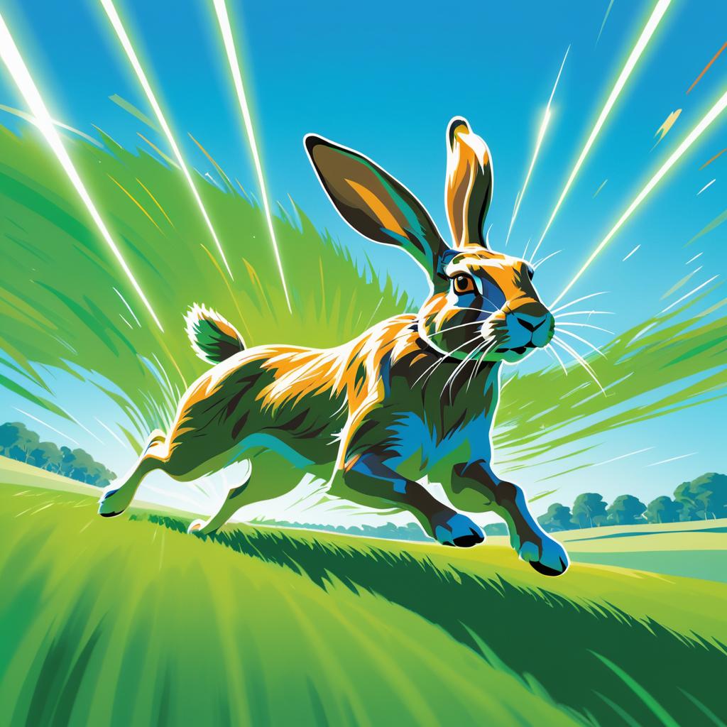 Fearless Hare in a Lush Meadow