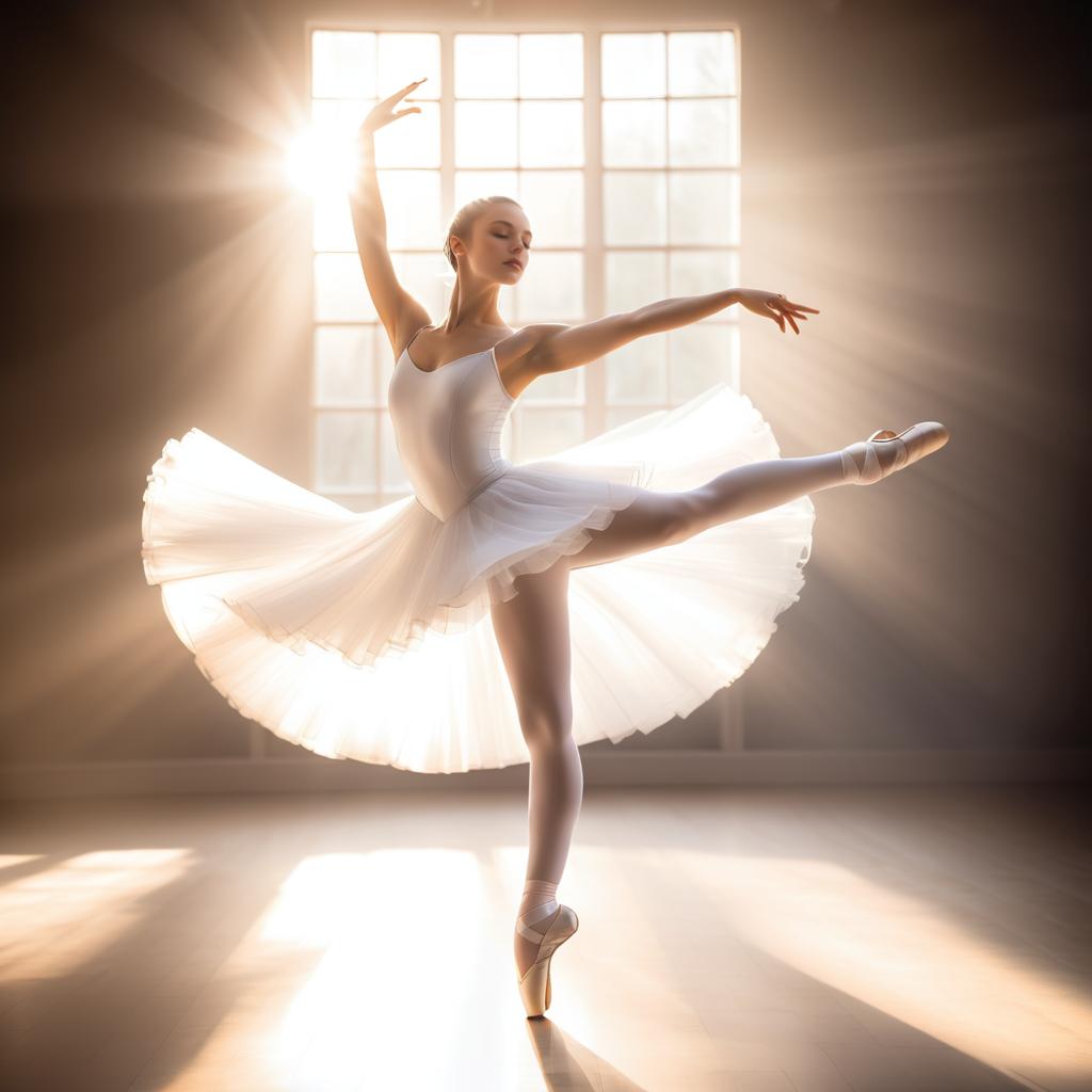 Elegant Ballet Dancer in Ethereal Light