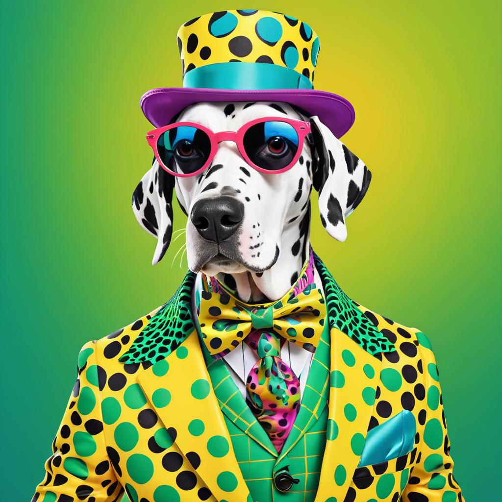 Psychedelic Dalmatian in Eccentric Fashion